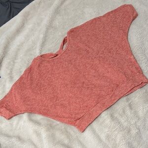 Robin K Coral Batwing Lightweight Sweater Top - L